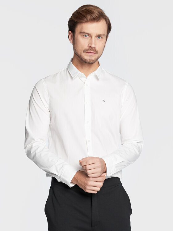 

Рубашка узкого кроя Calvin Klein, белый