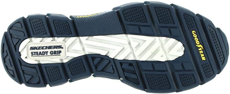 Мужские слипоны Skechers Respected - Loleto с эластичными шнурками и мыском-мокасином, темно-синий — фото 4