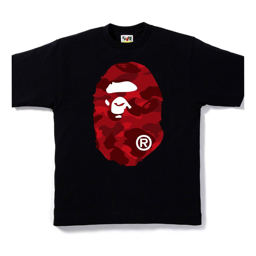 

Футболка A Bathing Ape Camo Ape Head T-Shirt 'Black Red', черный