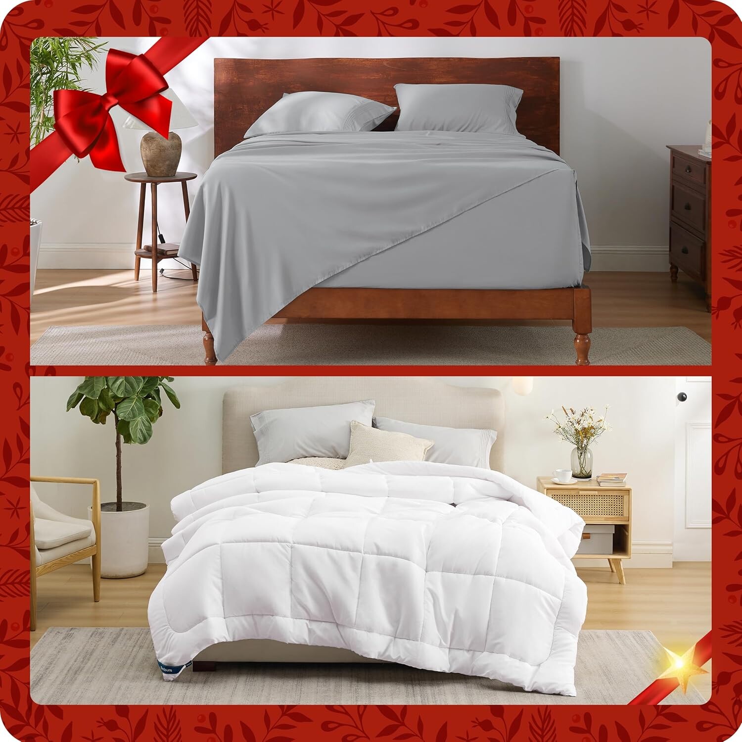 

Комплект постельного белья + пододеяльник Bedsure