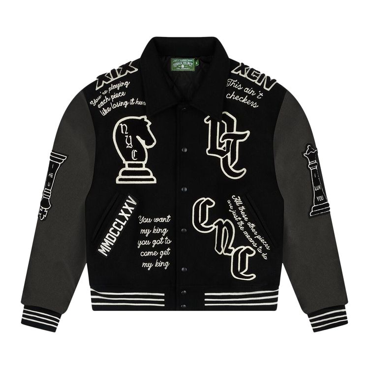 

Куртка Denim Tears Grandmaster Varsity Jacket 'Black', черный
