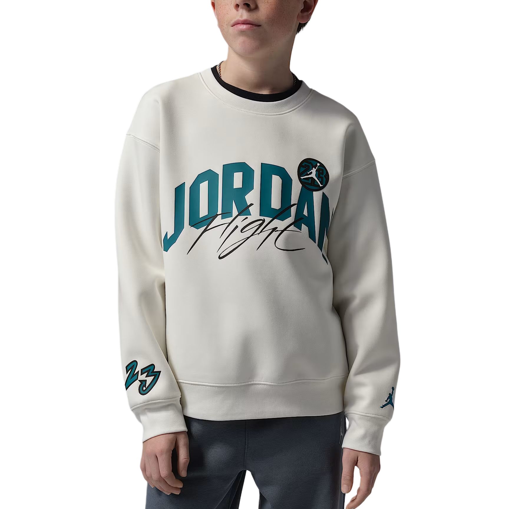 

Свитшот FW25 Dynasty Interlock Flight Kids' Jordan, sail белый