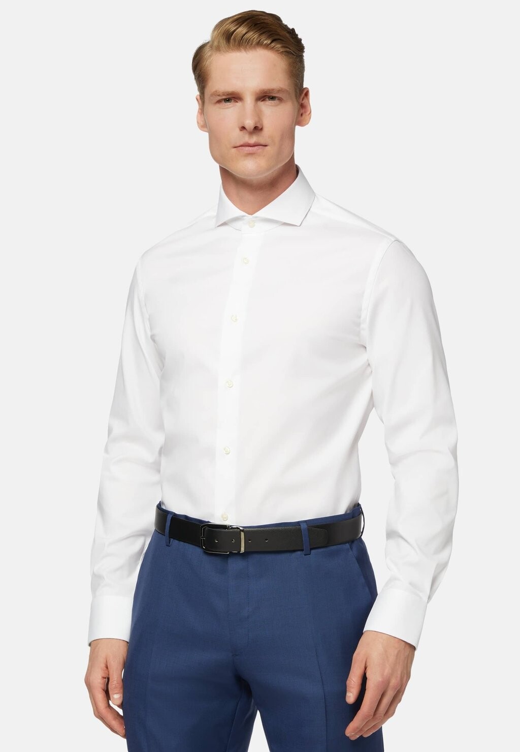 

Рубашка SLIM FIT PIN POINT Boggi Milano, цвет white