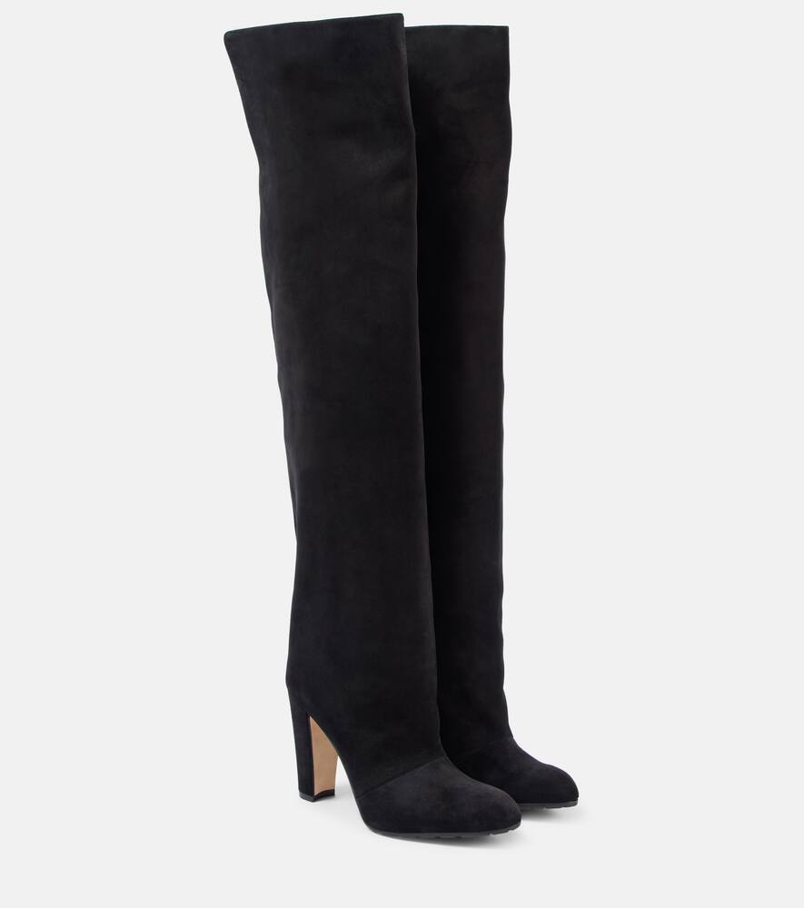Gardahi 105 замшевые высокие сапоги до колена Manolo Blahnik, 0015 Blck