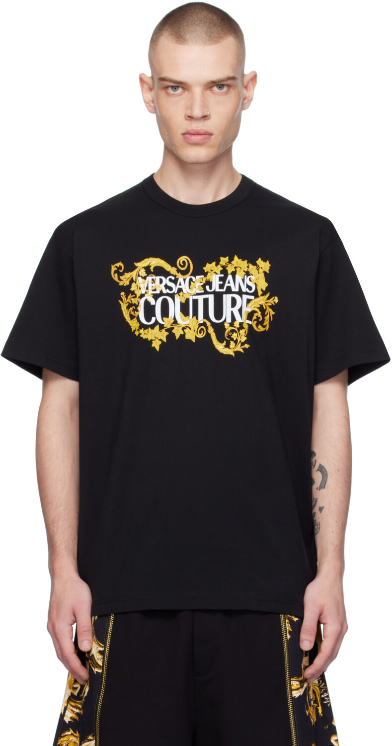 

Черная футболка Barocco Versace Jeans Couture