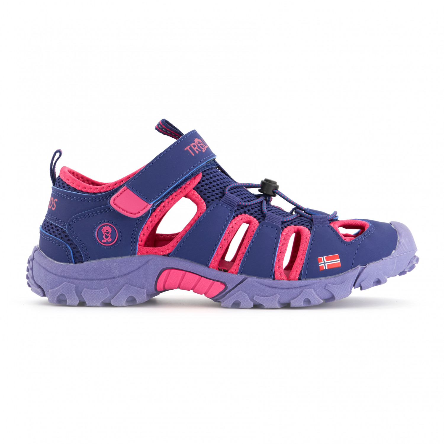 

Сандалии Trollkids Kristiansand Sandal, цвет Navy/Magenta