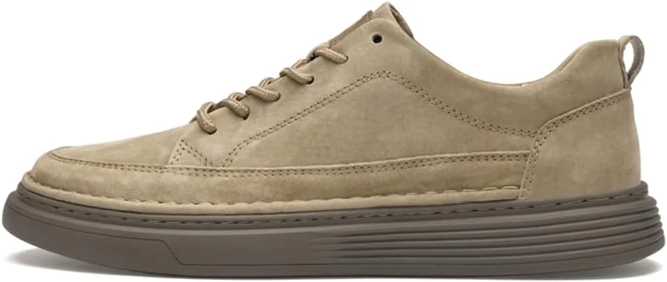 

Мужские повседневные кроссовки из кожи, модные, дышащие и удобные для ходьбы Abborora, хаки