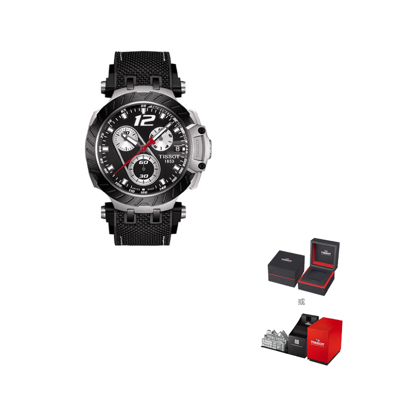 

TISSOT Часы Race Collection Quartz Movement Men's Watch Watch 43mm Black Dial Stainless Steel Case Rubber Strap, Black Dial