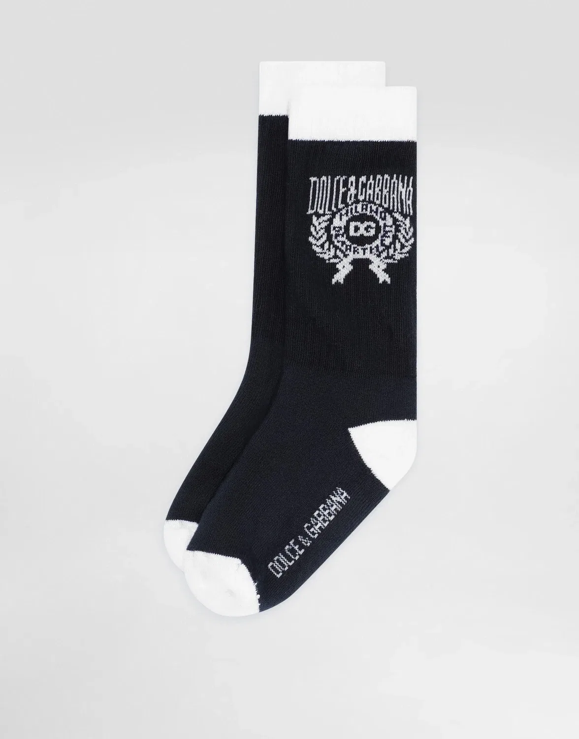 Хлопковые носки с логотипом DG Dolce & Gabbana, мультиколор — фото 2