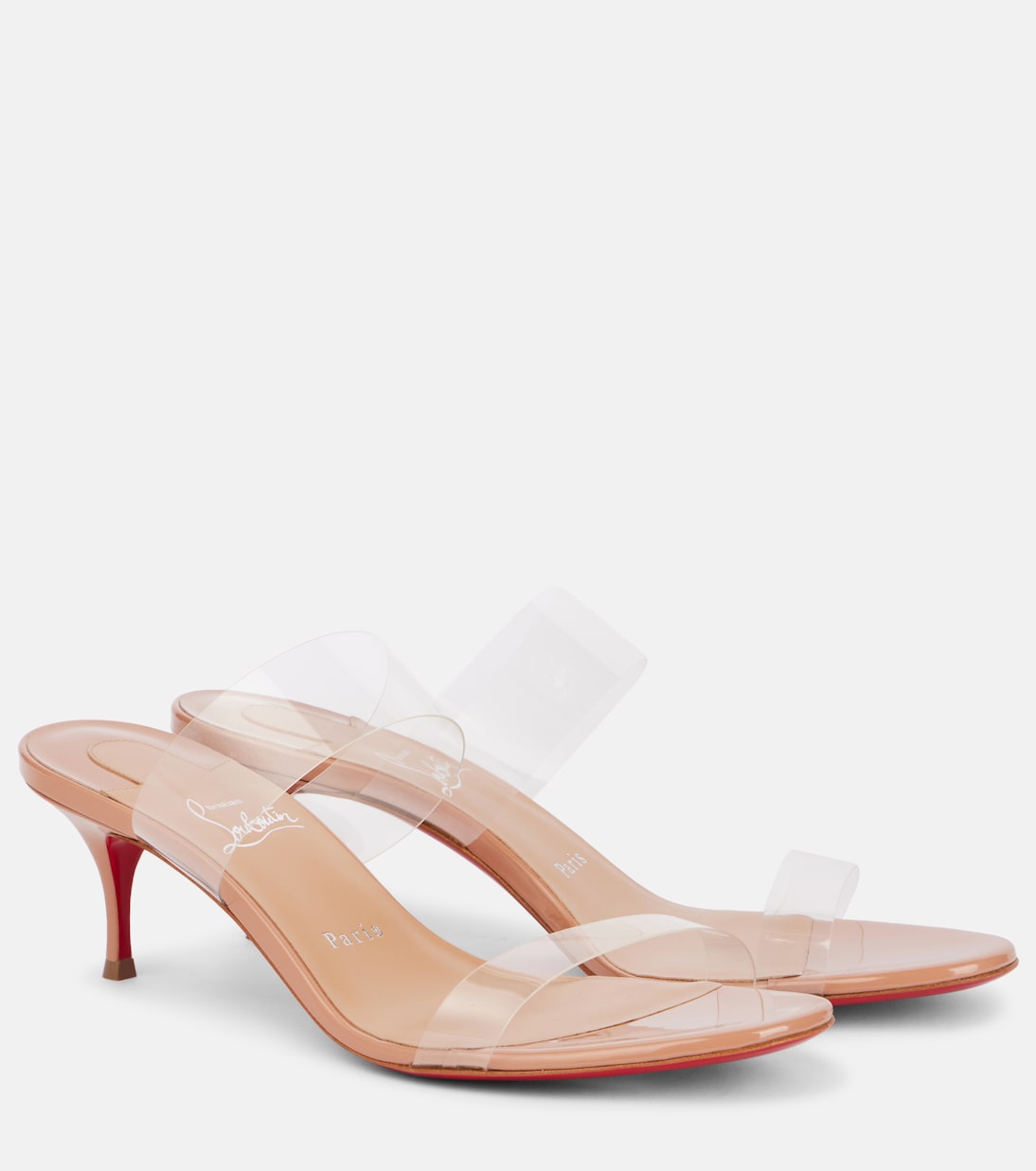 Just Nothing 55 ПВХ сандалии Christian Louboutin, Blush/Lin Blush