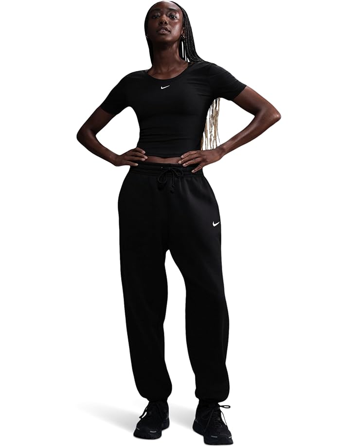 

Брюки Nike Sportswear Phoenix Fleece High-waisted Oversized Sweatpants, цвет Black/Sail