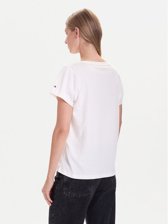 Футболка relaxed fit UW0UW04525 Tommy Hilfiger, бежевый — фото 3