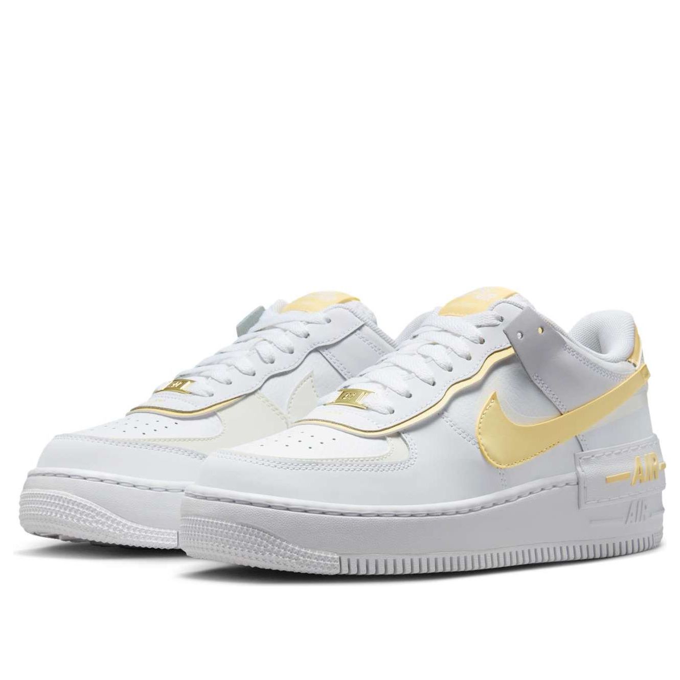 Кроссовки (WMNS) Nike Air Force 1 Shadow 'White Soft Yellow' — фото 3
