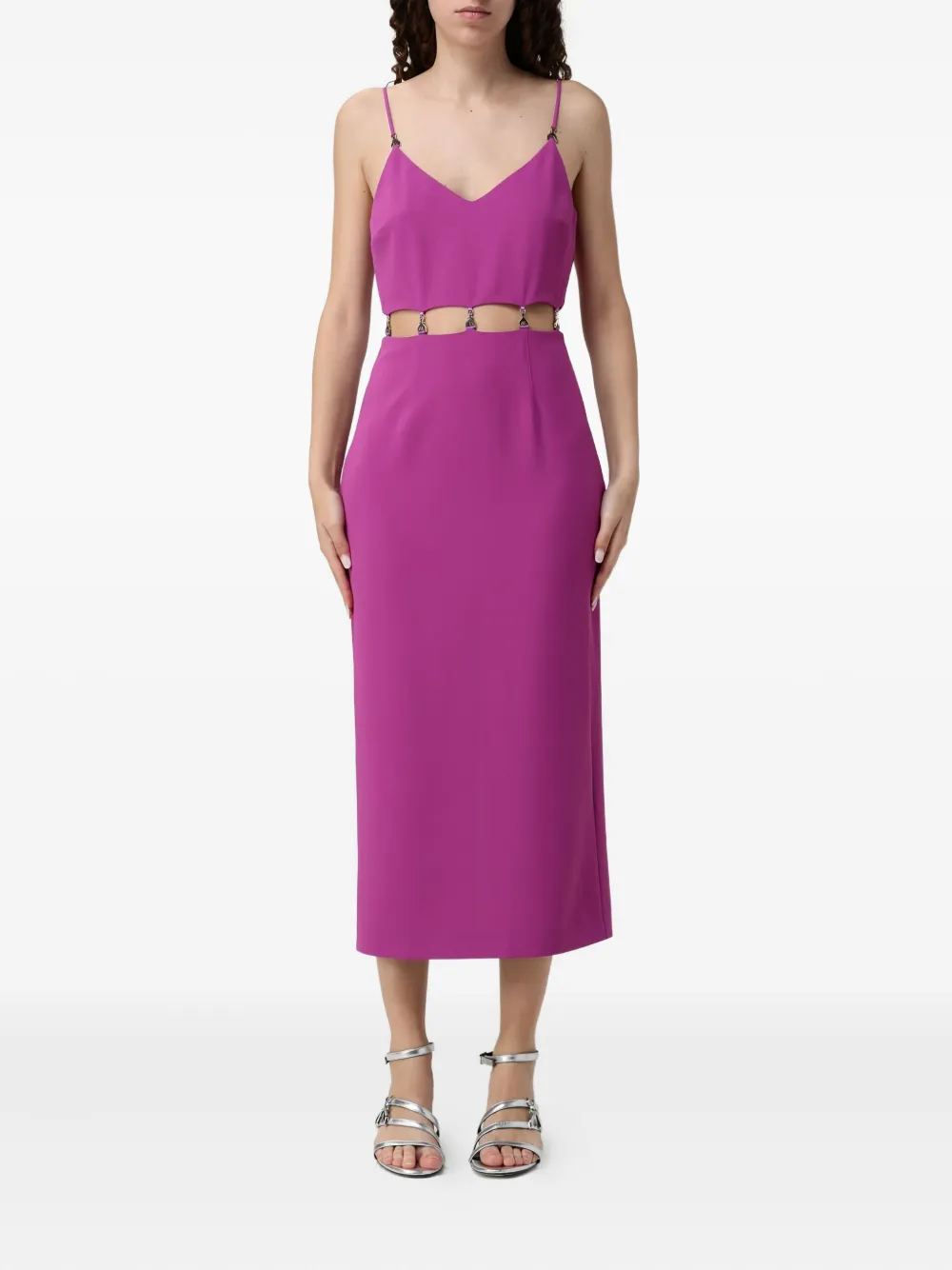 

Платье миди с вырезом Patrizia Pepe, фиолетовый