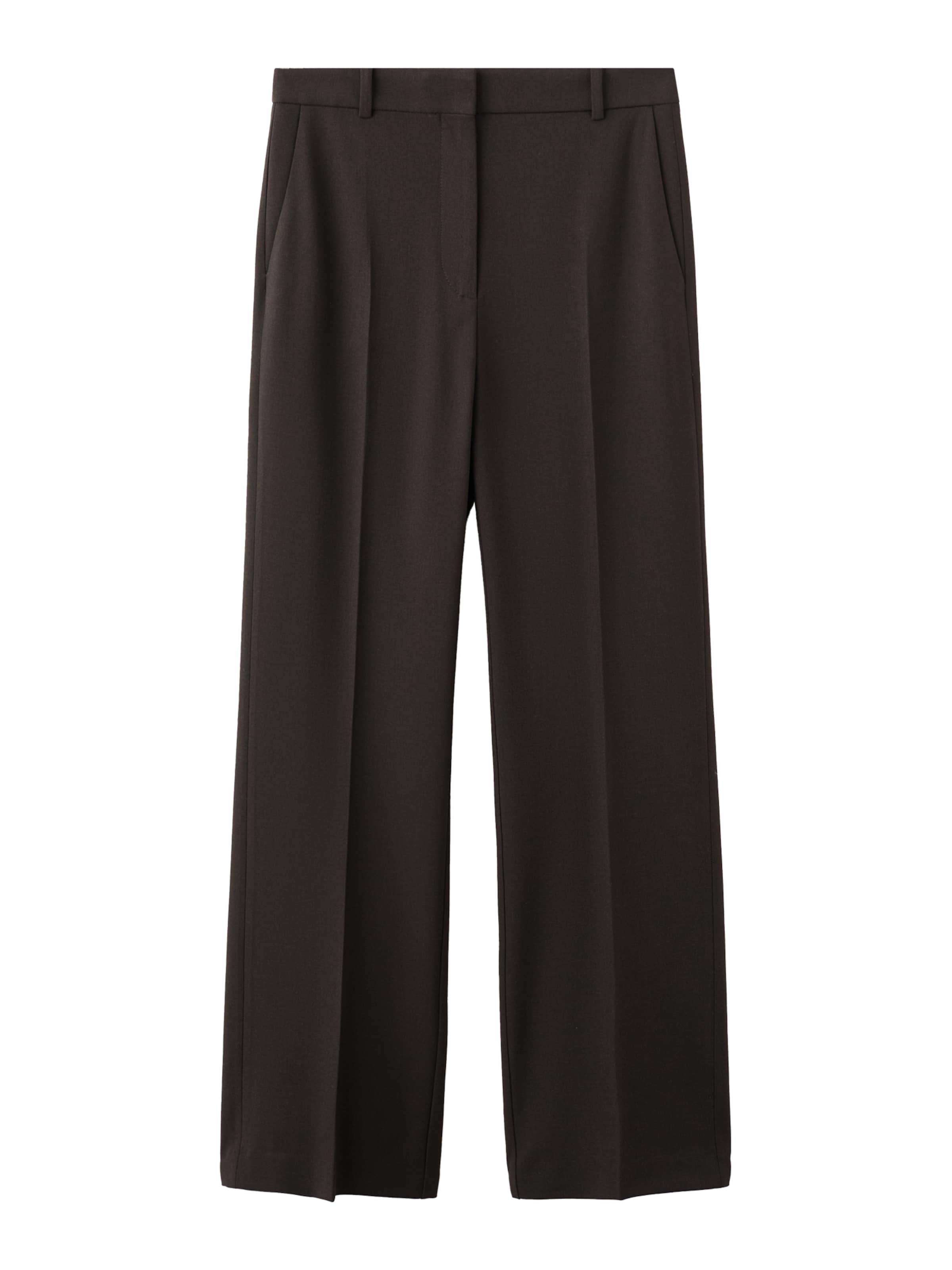 

MANGO Широкие плиссированные брюки 'BERGEN' в темно-коричневом цвете