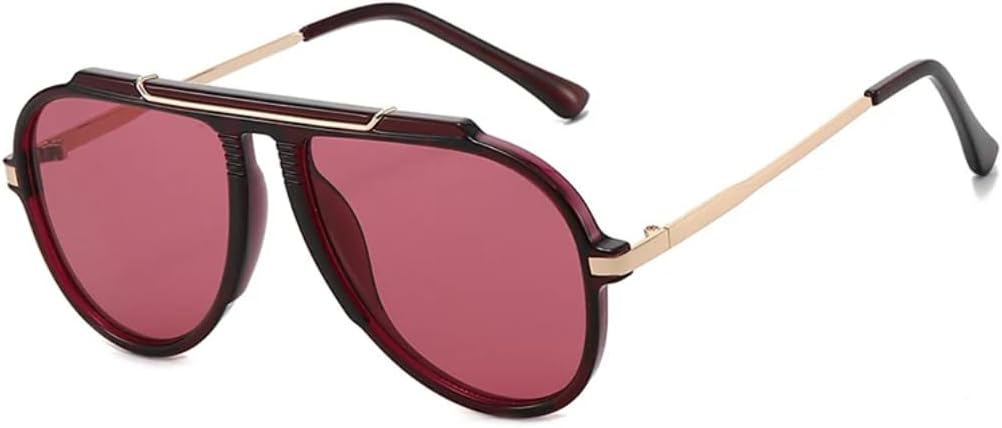 

Большие женские солнцезащитные очки в винтажном стиле с градиентным переходом, защита от УФ-излучения UV400, модные мужские солнцезащитные очки TVTBBVV, Dark Red Purple Red