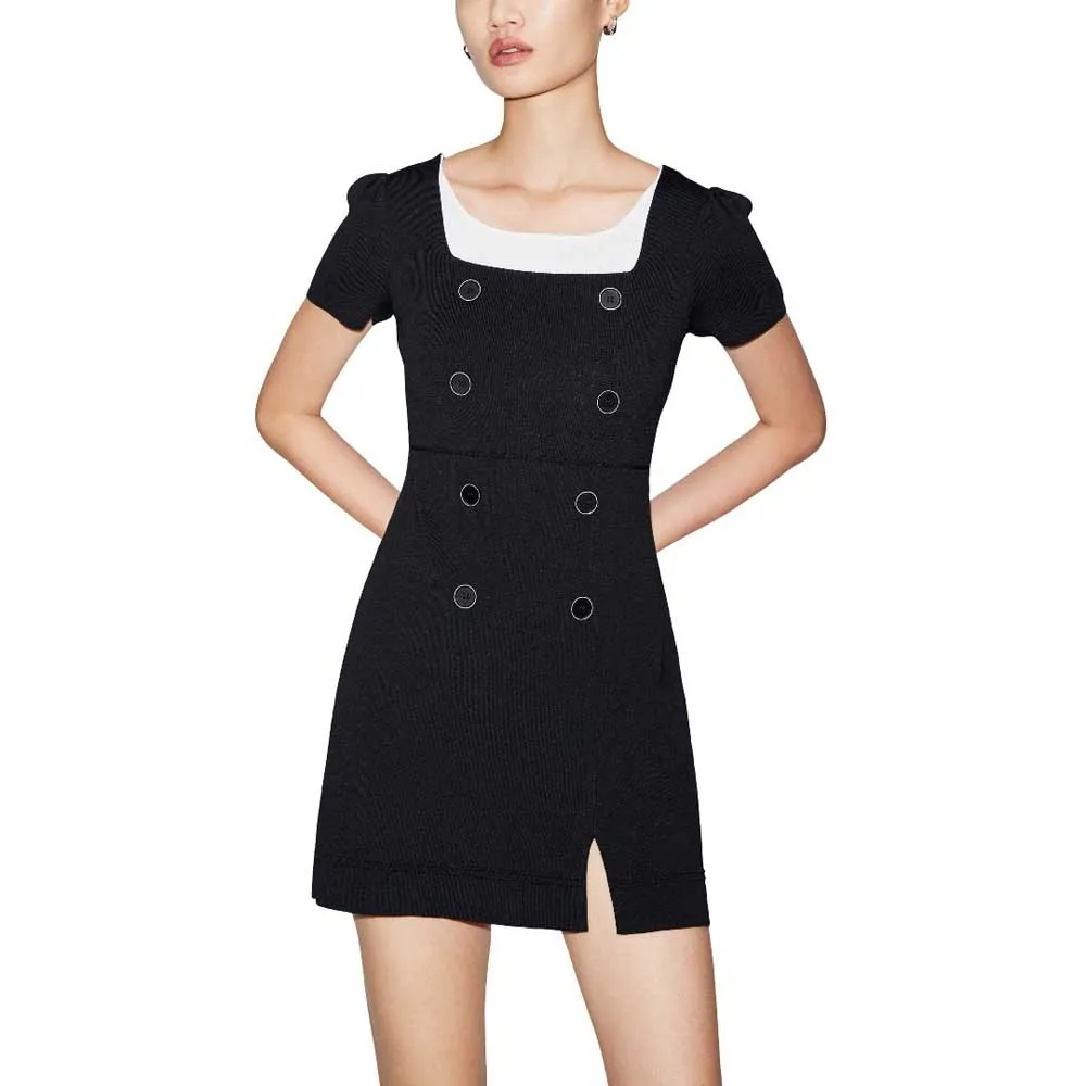 

Платье Lily French Square Neck, черный