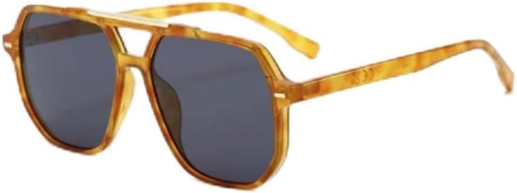 

Женские солнцезащитные очки, стильные, для уличной фотографии, современные, модные, с большой оправой, в стиле хип-хоп, с эффектом пружинистости UUPTTPL, C2-orange-gray