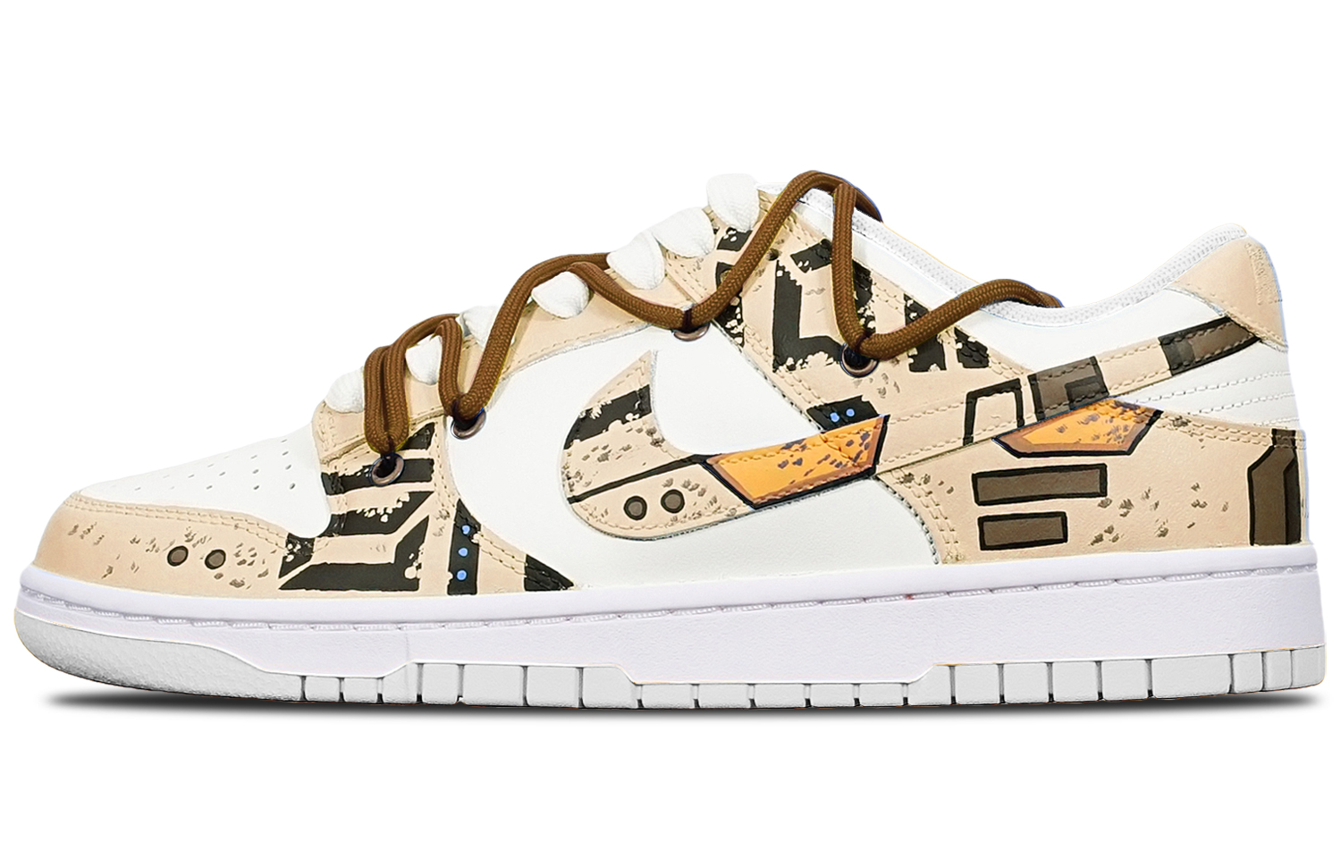 

Кроссовки Nike Dunk Skateboard Shoes Women's Low-Top Brown White/Black