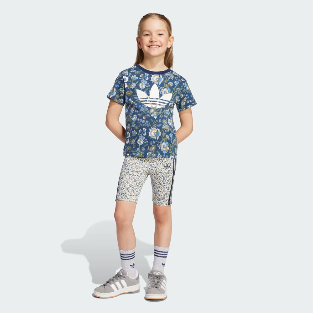 

Комплект Adidas Originals x Liberty London Short Tee Set Kids, цвет Night Indigo/Multicolor