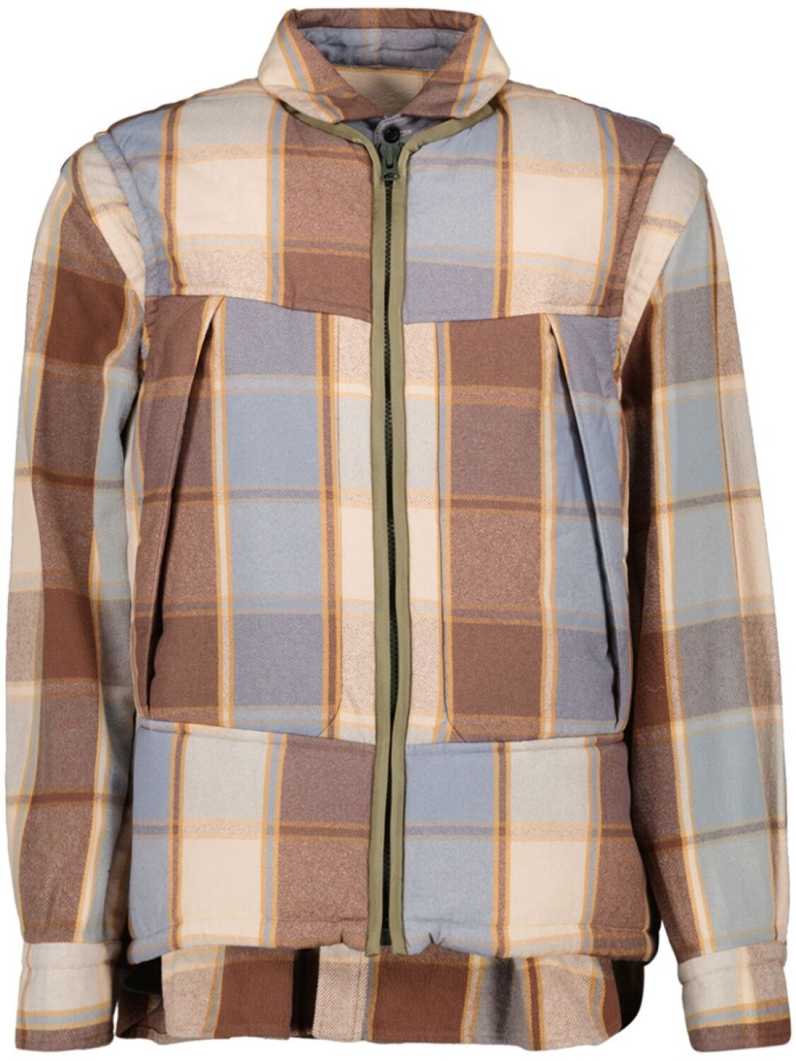 

Клетчатая куртка Sacai, коричневый