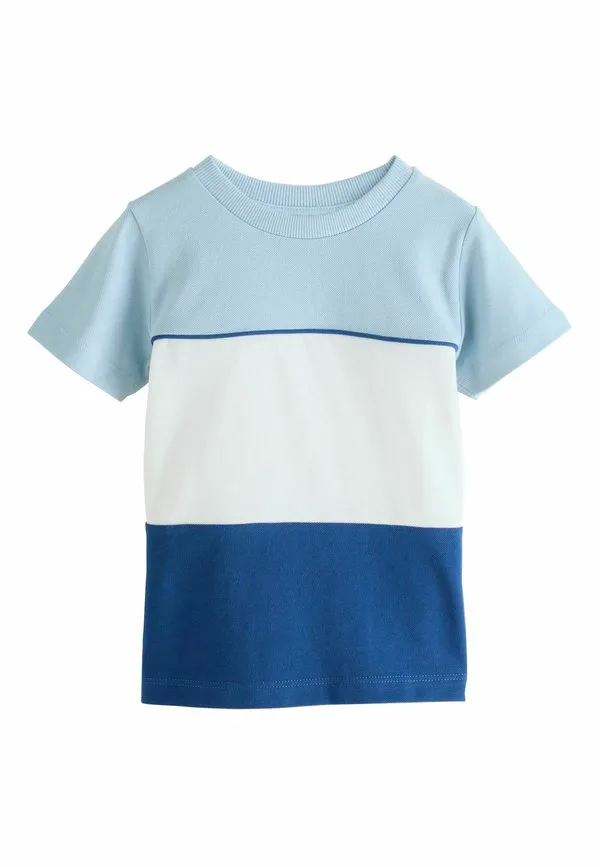Футболка с коротким рукавом, блочным принтом, стандартного кроя. Next, Blue White Navy