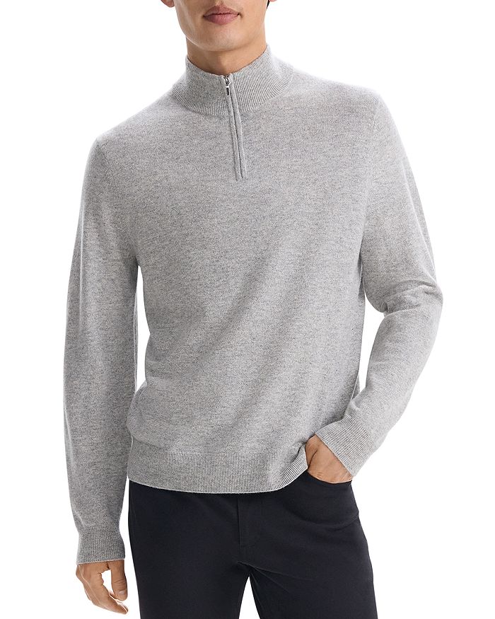 

Свитер Hilles Quarter Zip из кашемира Theory, серый