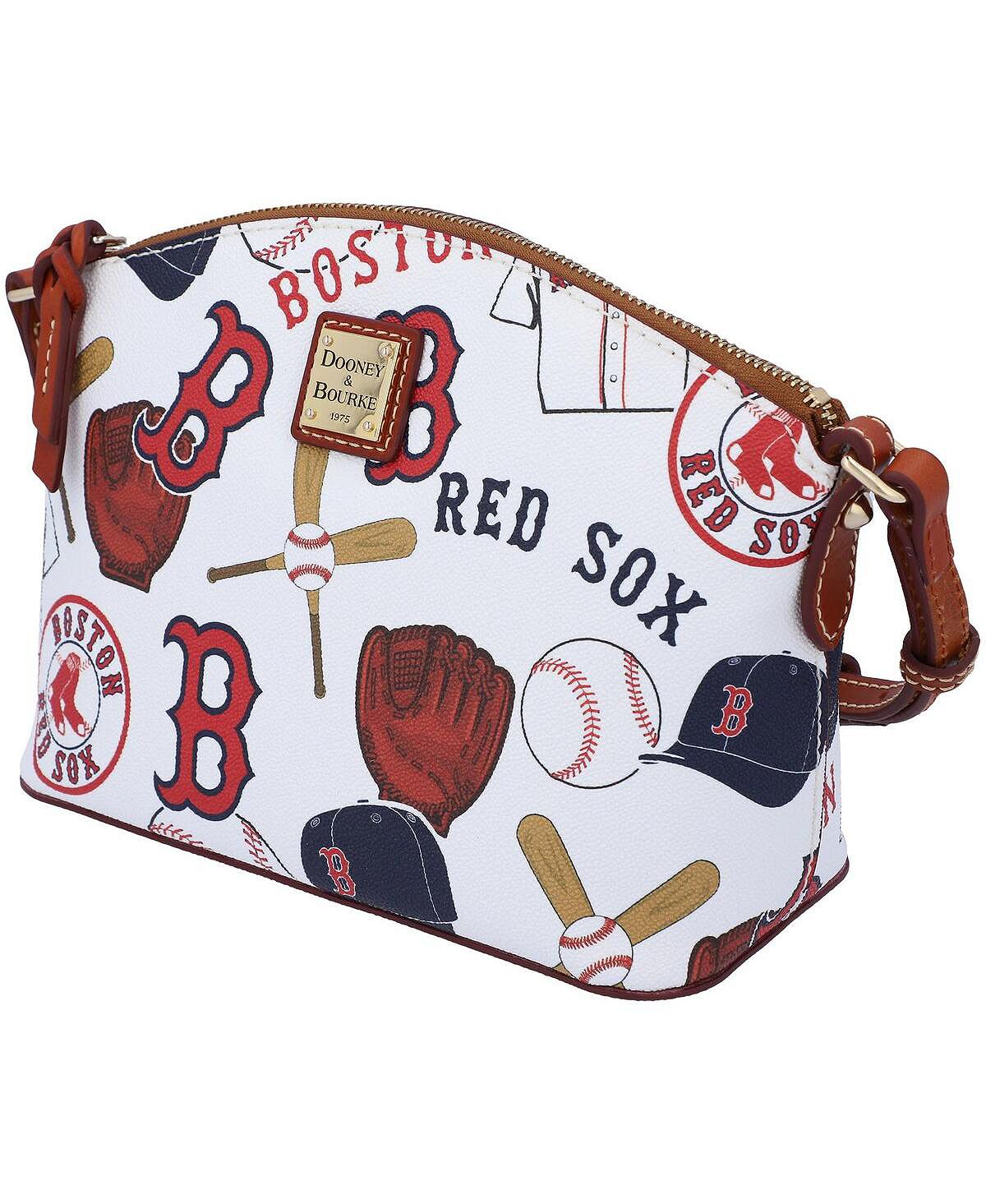 

Женская сумка через плечо Boston Red Sox Gameday Suki со средним браслетом Dooney & Bourke, белый