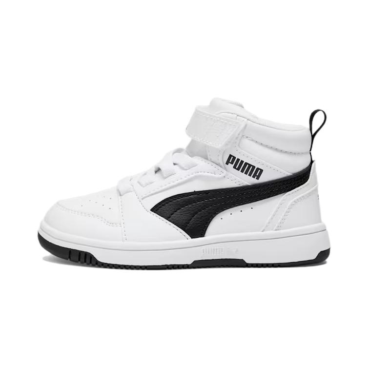 

Кроссовки Rebound V6 Mid Top для детей белые Возраст 3-7 лет PUMA, Белый-Черный