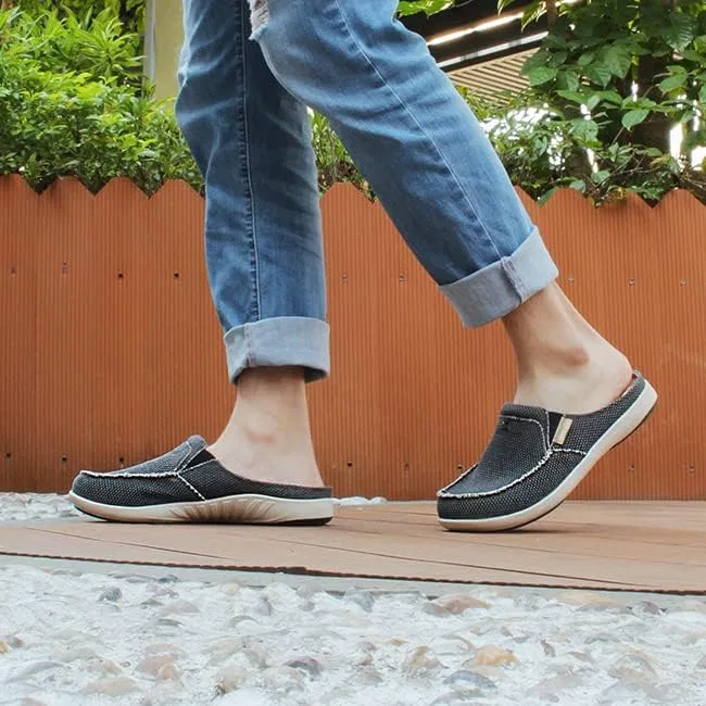 Тапочки с поддержкой стопы, Black (Built-in Suede Insoles) WALK·HERO COMFORT AND SUPPORT — фото 3