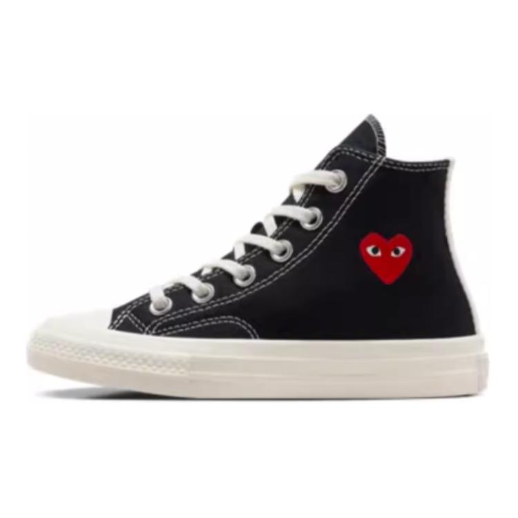 

Chuck 70 Comme Des Garçons PLAY X High PS 'Single Heart - Black' Converse, черный/красный