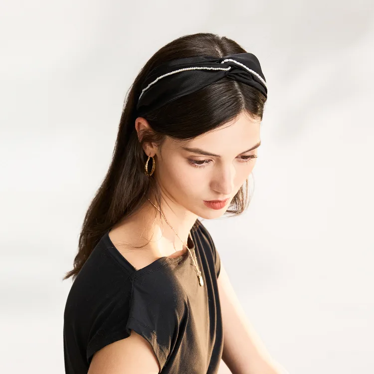 Полиэстеровая повязка на голову унисекс ELLE, Elegant Black — фото 4