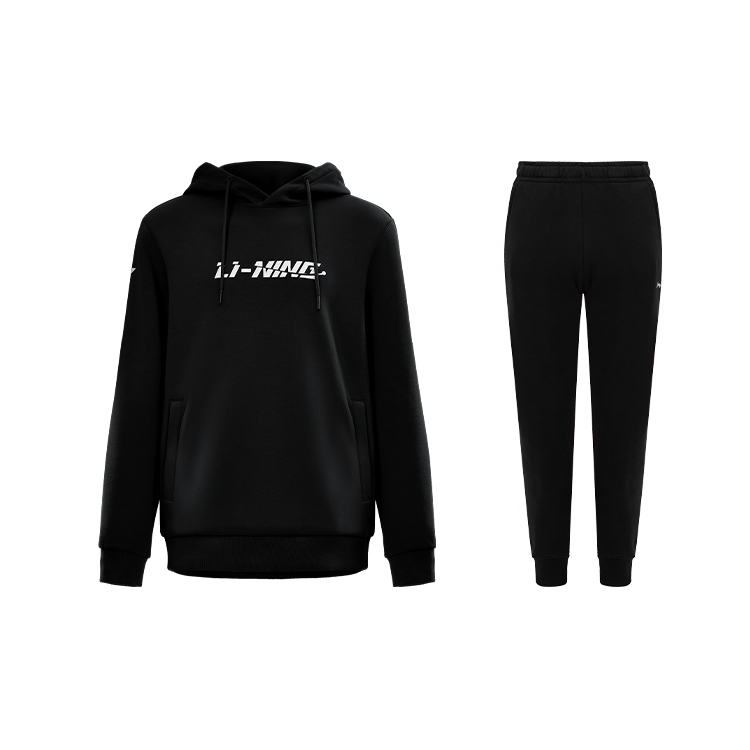 

LiNing Повседневная спортивная одежда унисекс, set (черный top+черный bottom)