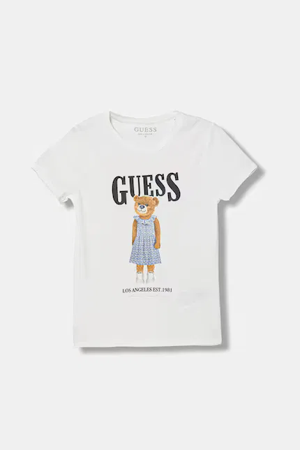 Футболка детская с логотипом Guess, белый