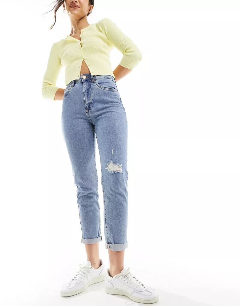 

Эластичные синие рваные джинсы Cotton On Cotton:On