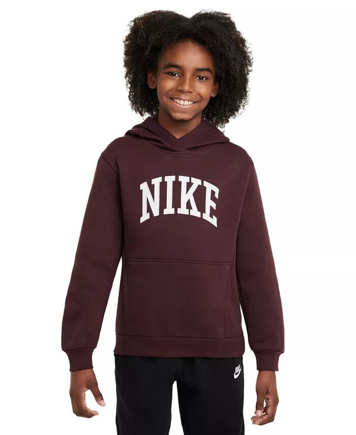 

Толстовка с капюшоном из флиса для больших детей Sportswear Club Nike, розовый