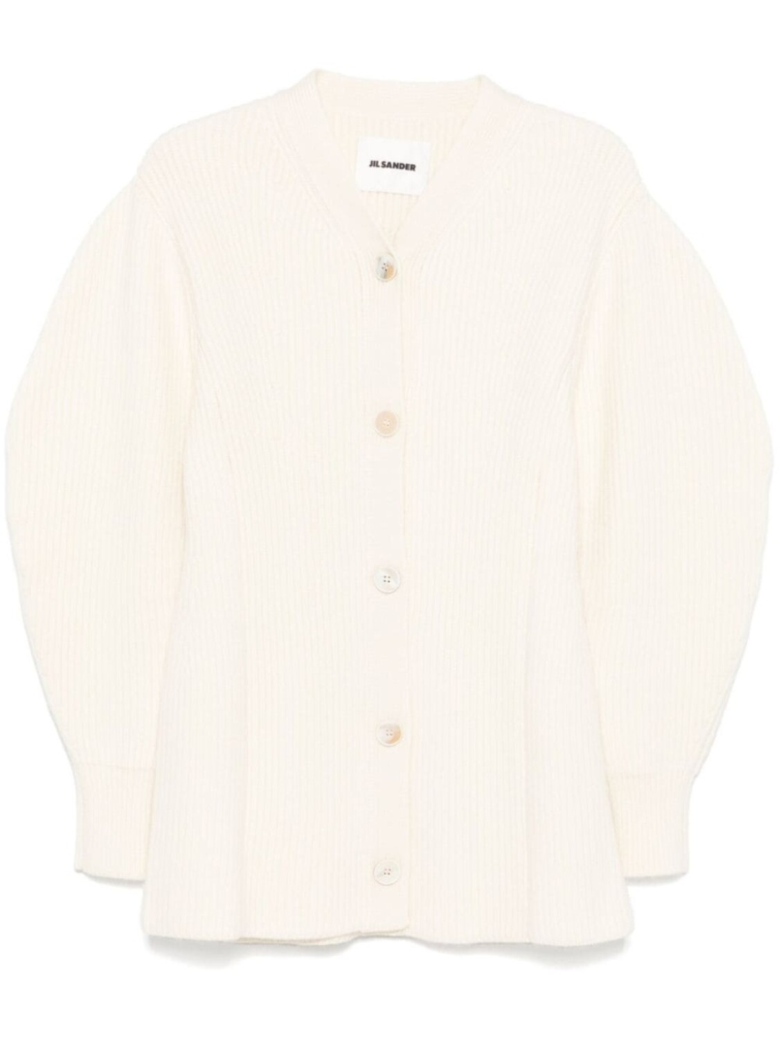 

Кардиган Jil Sander в рубчик, белый