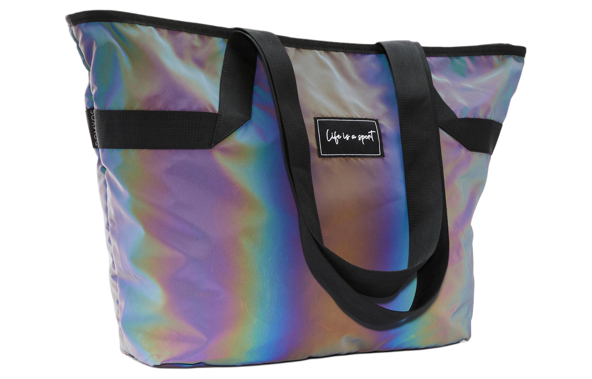 

DECATHLON Полиэстеровая спортивная сумка через плечо унисекс черная, Black