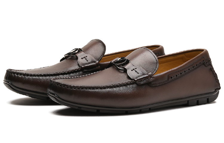 Лоферы S. T.DUPONT Beanie Shoes Men's Coffee S.T.Dupont, Coffee — фото 3