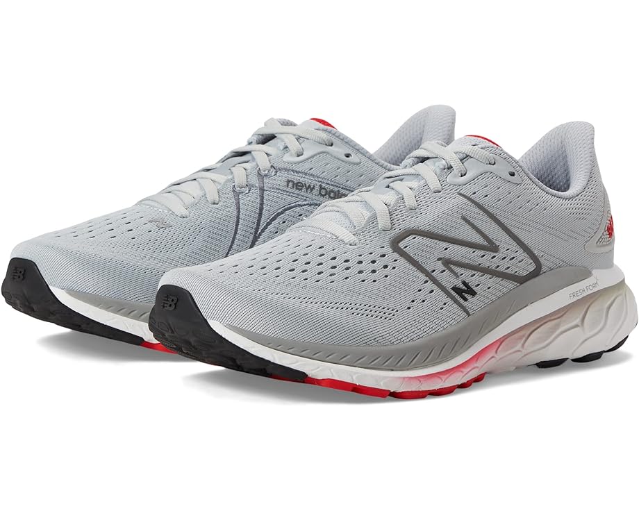 

Кроссовки New Balance Fresh Foam X 860v13, цвет Light Aluminum/True Red, Серый, Кроссовки New Balance Fresh Foam X 860v13, цвет Light Aluminum/True Red