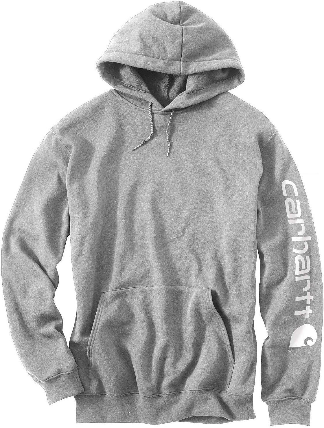 

Carhartt мужская толстовка с логотипом на рукаве, свободный крой, средней плотности, Hthr Grey