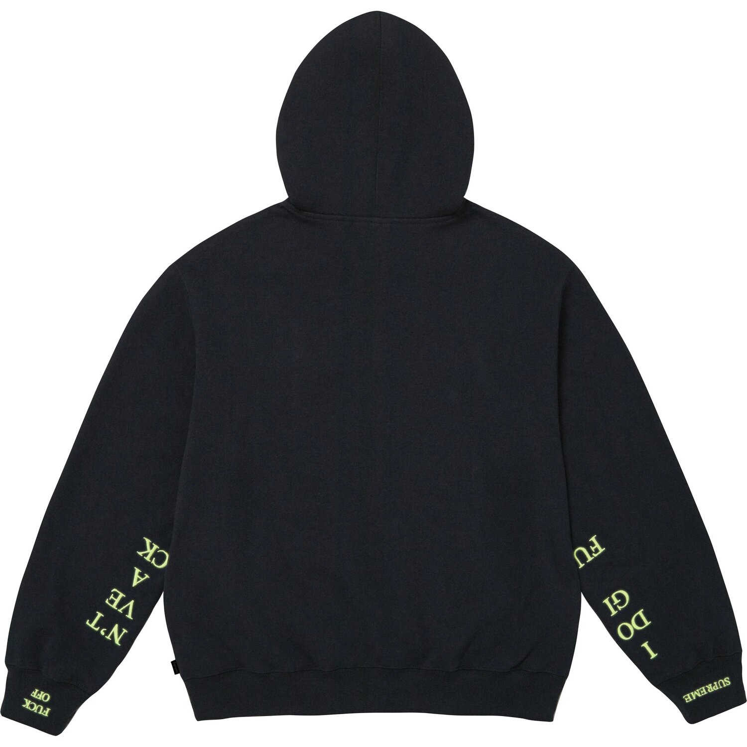 Толстовка с капюшоном и молнией Supreme, черный
