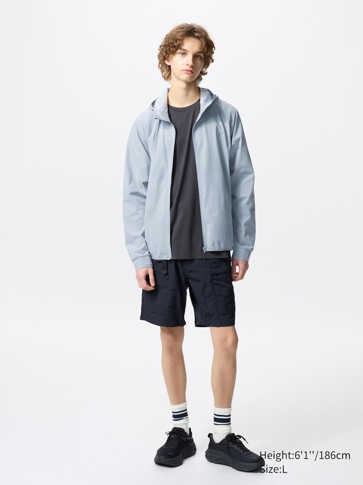 Толстовка Uniqlo DRY-EX UV Protection Full-Zip, 03 серый — фото 3