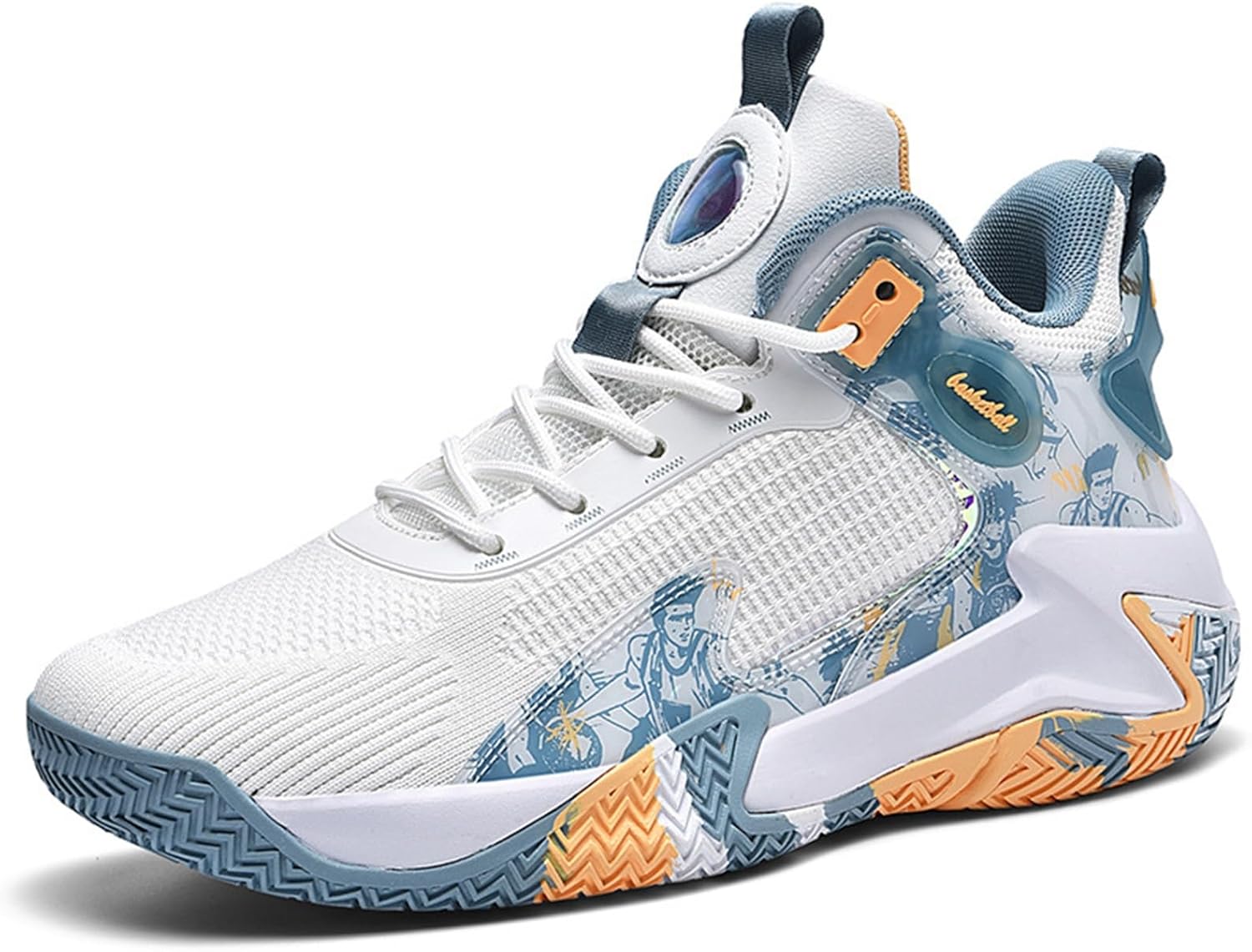 

Женские и мужские баскетбольные кроссовки DHAEY, профессиональные, легкие, дышащие, модные кроссовки на высокой подошве с амортизацией для тренировок и фитнеса (Цвет: белый, Размер: 9.5 для женщин / 8 для мужчин)