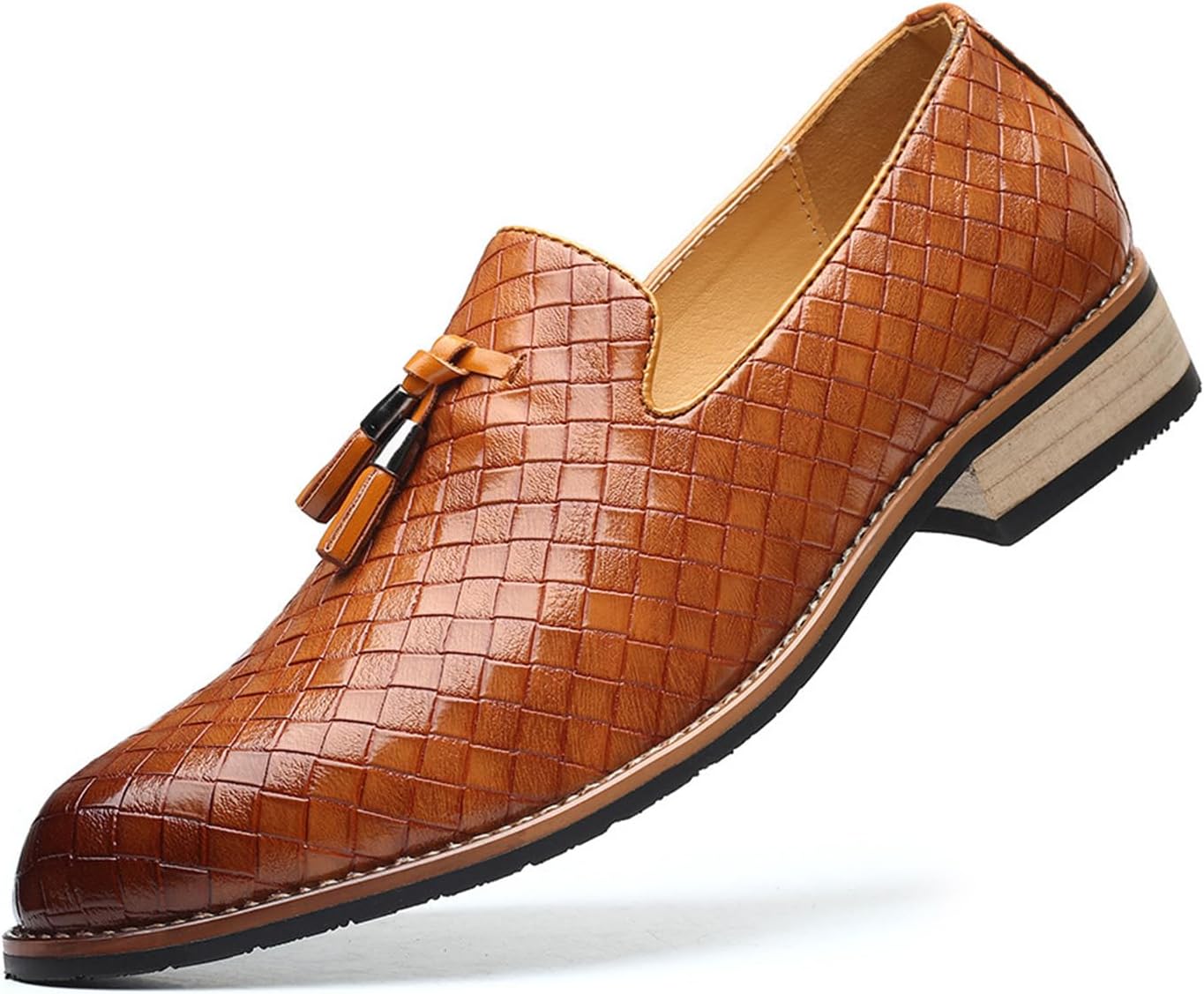 

Мужские лоферы KYOESCAI, деловые и повседневные туфли-оксфорды на шнуровке с кисточками, удобные туфли, желтый