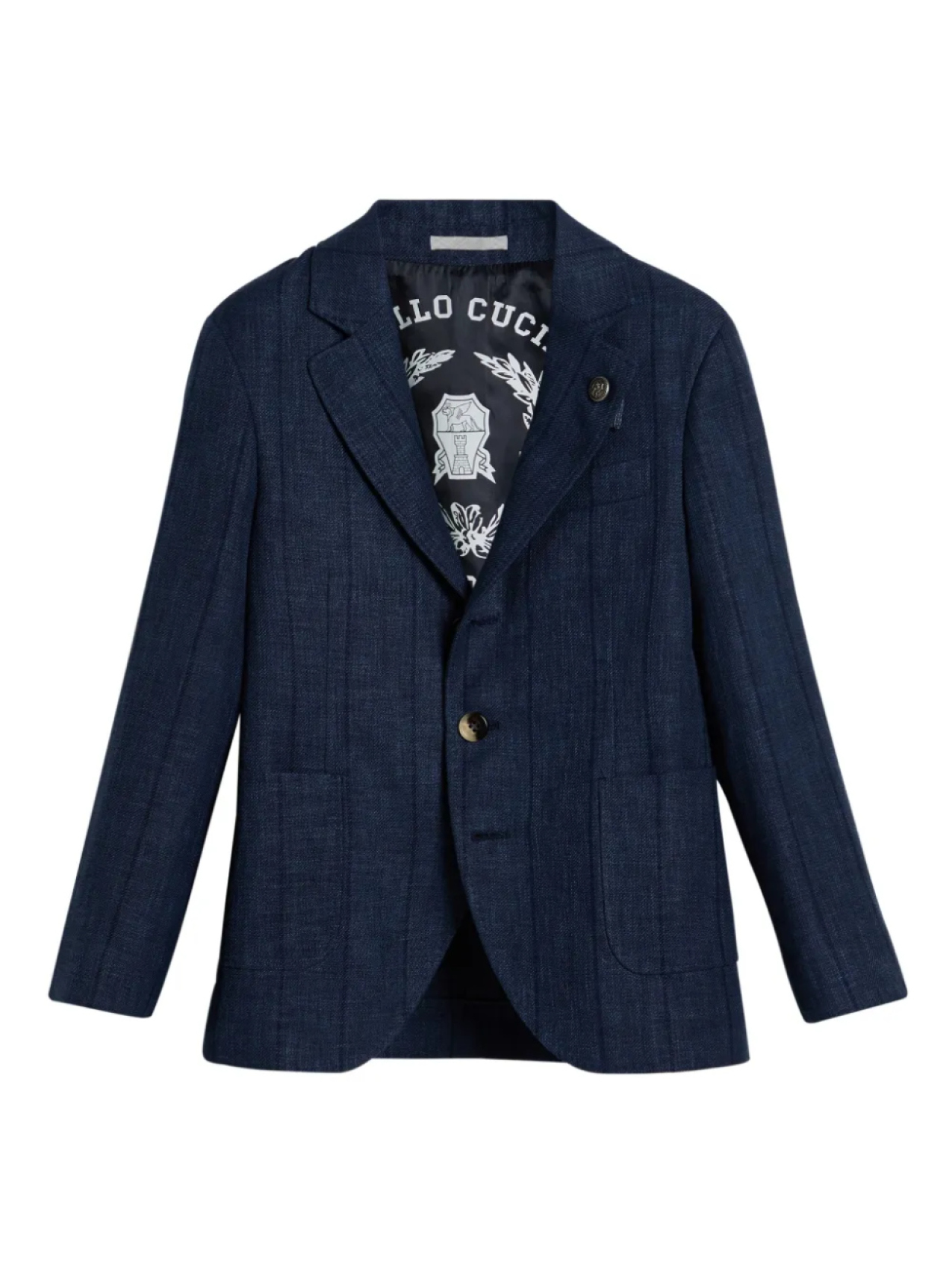 

Brunello Cucinelli Kids пиджак в полоску, синий