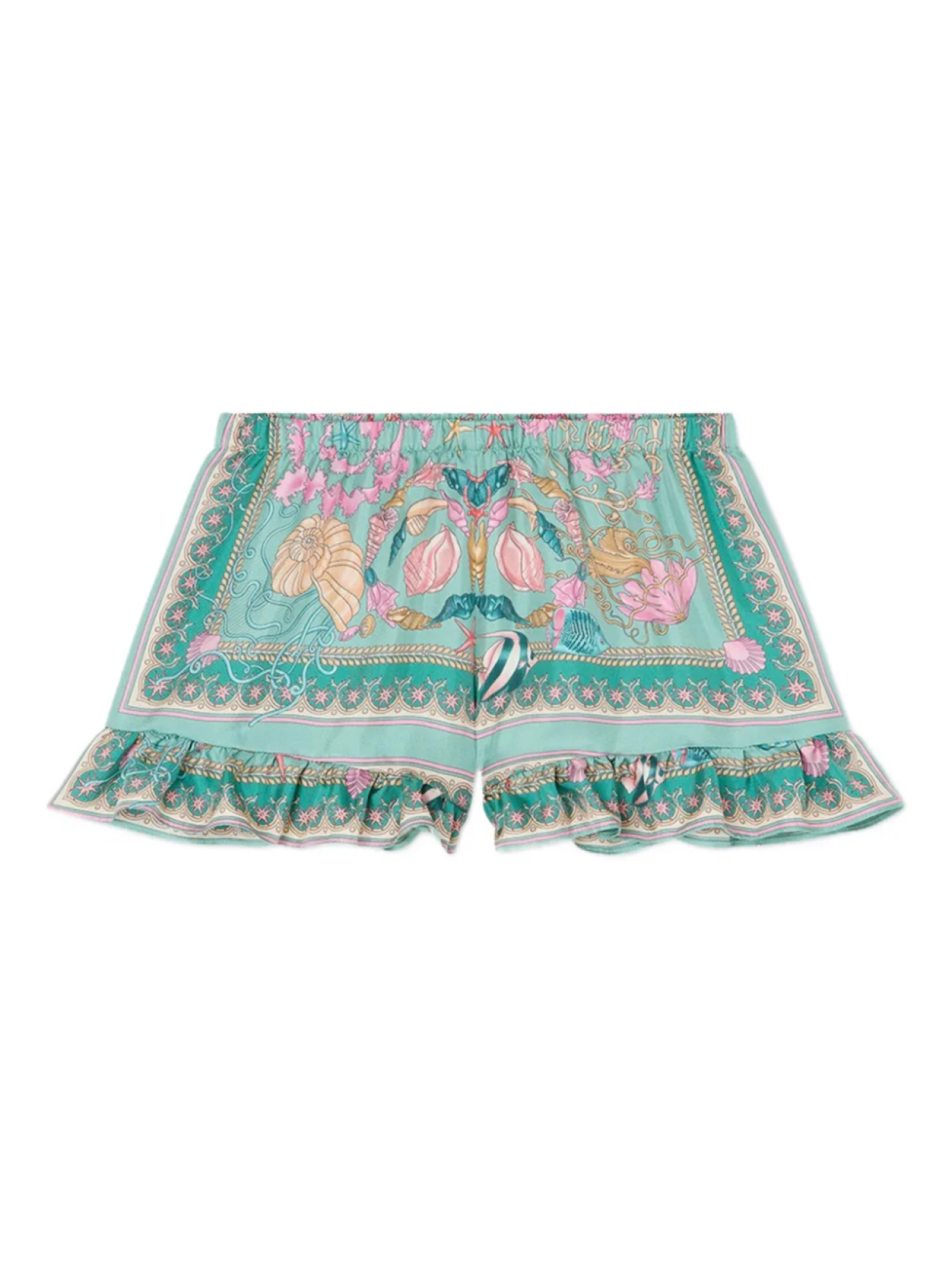 

Шорты с оборками Versace Kids Underwater Barocco, зеленый