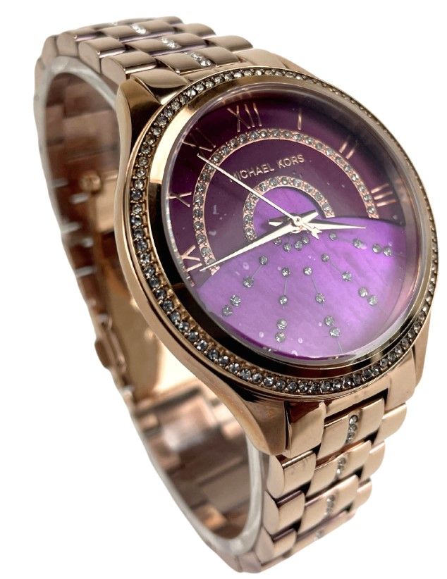 

MK3722 Lauryn наручные часы с фиолетовым циферблатом цвета розового золота Michael Kors