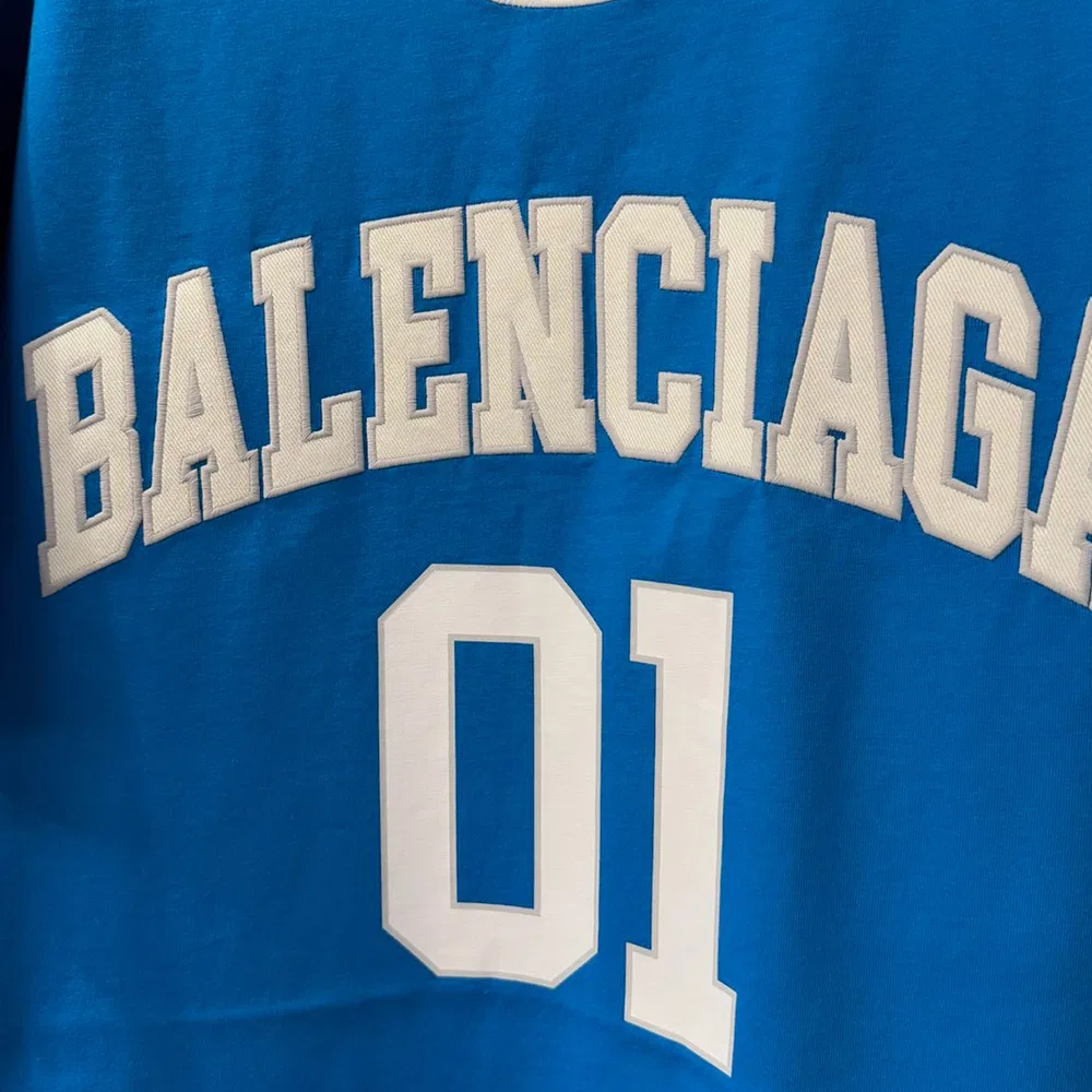 Футболка свободного кроя Balenciaga Blue — фото 3