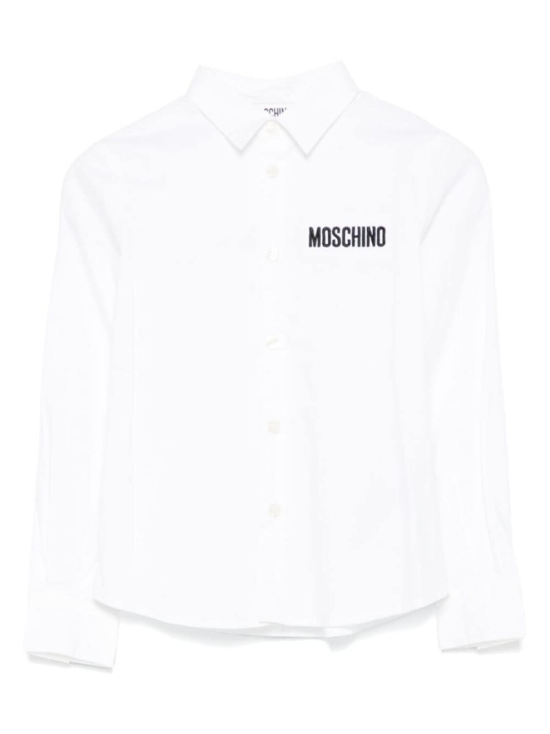 

Moschino Kids рубашка с вышитым логотипом, белый